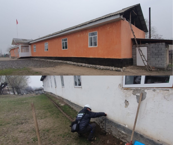 Ош: Проведено инженерное обследование здания школы в селе Присавай